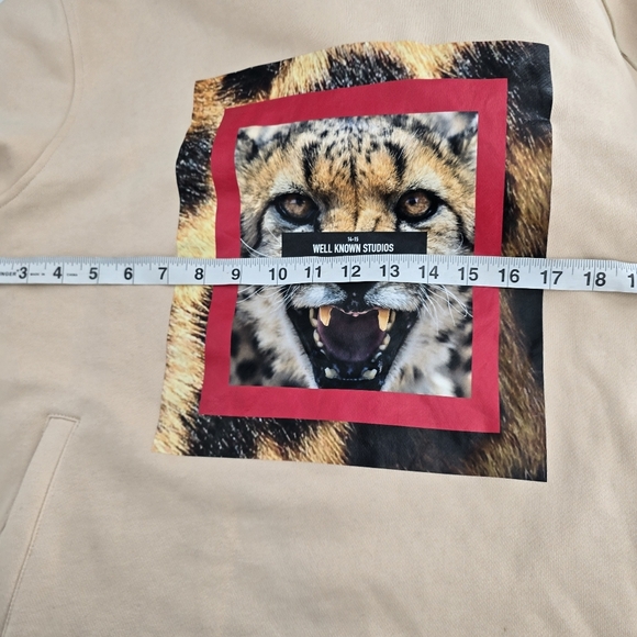 Well Known Studios Tiger Hoodie Unisex beige size Xlarge - Picture 12 of 14